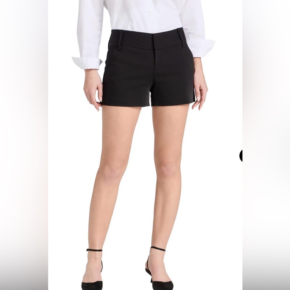 Alice + Olivia Black Cady Shorts